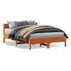 vidaXL Bed Frame without Mattress Wax Brown 120x190 cm Small Double Solid Wood Pine