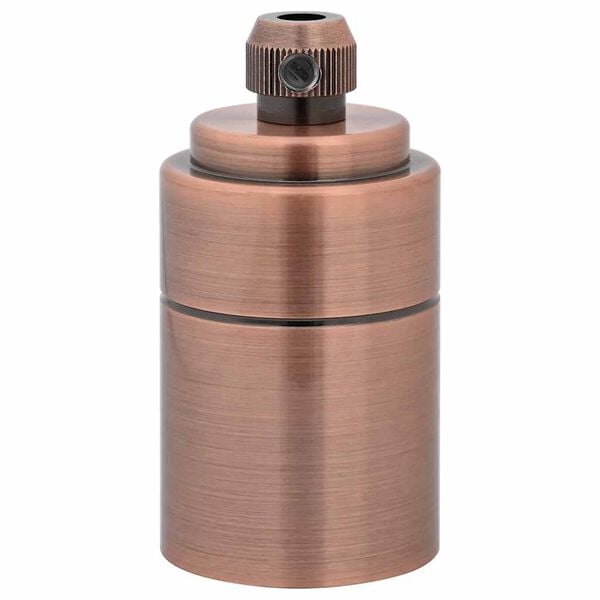 vidaXL Lamp Holders 2 pcs Red Bronze E27