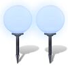 vidaXL Outdoor Pathway Lamps 2 pcs LED 30 cm with Ground Spike