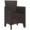vidaXL Garden Chair 2 pcs Brown 53 x 49 x 85 cm PP