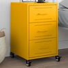 vidaXL Bedside Cabinet Mustard Yellow 36x39x59 cm Steel