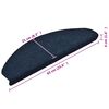 vidaXL Stair Mats Self-adhesive 15 pcs 65x21x4 cm Navy Half Round Large