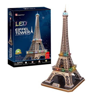 Cubic Fun LED 3D Puzzle Eiffel Tower 84 pcs
