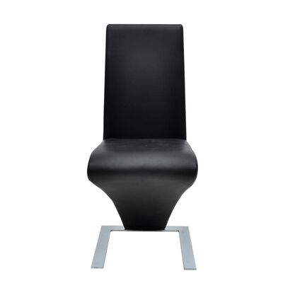 vidaXL Dining Chairs 4 pcs Black Faux Leather