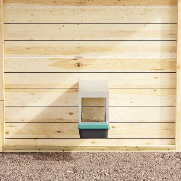 vidaXL Chicken Nesting Box 1 Compartment Wall-Mounted Galvanised Steel