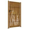 vidaXL Garden Gate 100x200 cm Corten Steel Grass Design