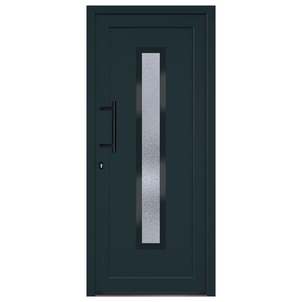 vidaXL Front Door Anthracite 88x200 cm PVC