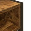 vidaXL Desk with Storage Smoke Oak 100 x 50 x 75 cm Engineered Wood