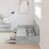 vidaXL Bed Frame with Drawer Concrete Grey 80 x 200 cm Engineered Wood