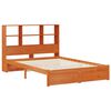 vidaXL Bed Frame with Storage Headboard Wax Brown 140 x 190 cm