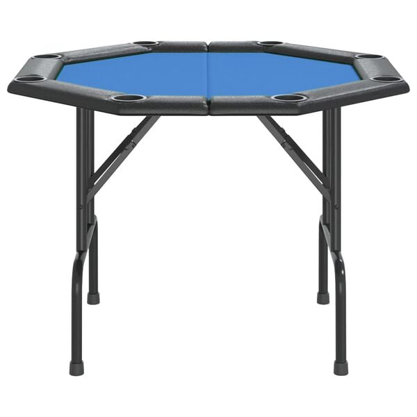 vidaXL 8-Player Folding Poker Table Blue 108x108x75 cm