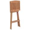 vidaXL Folding Bar Stools 2 pcs Solid Teak Wood