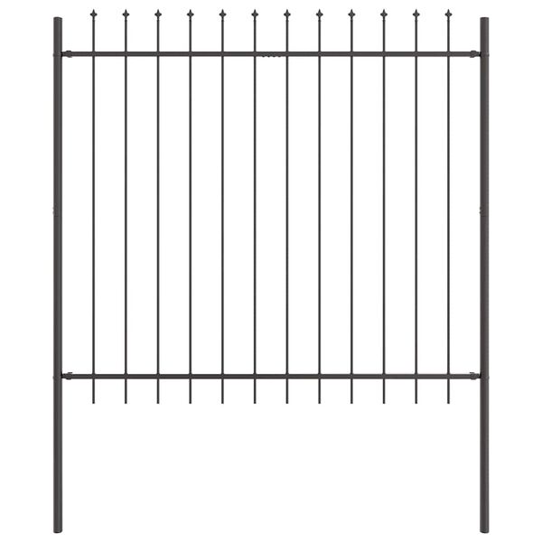 vidaXL Garden Fence Grey 1.7 x 1.5 m Powder-coated steel
