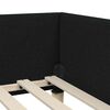 vidaXL Corner Bed Frame with Headboard Black 90 x 200 cm Fabric