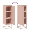 vidaXL Highboard Pink 36x39x123 cm Steel