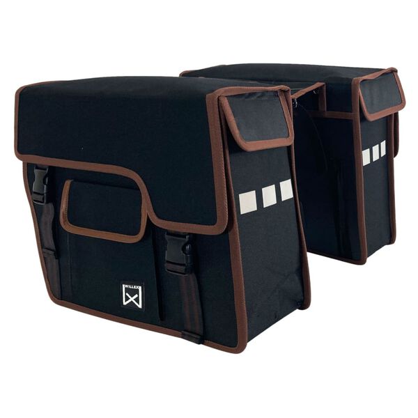 Willex Double Bicycle Bag with Front Pocket 33 L Black