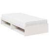 vidaXL Day Bed with Mattress White 90x200 cm Solid Wood Pine