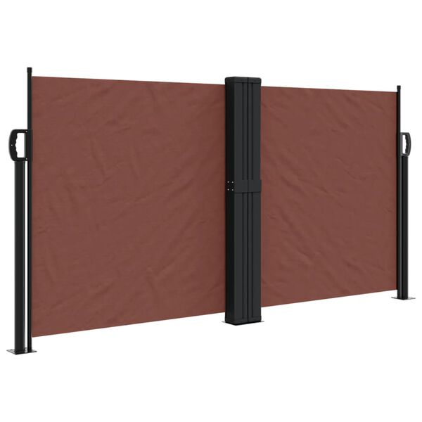 vidaXL Retractable Side Awning Brown 120x600 cm