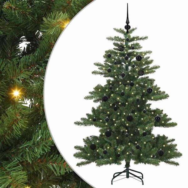 vidaXL Artificial Hinged Christmas Tree Green 150 cm PVC and Steel