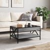 vidaXL Coffee Table with Infinity LED Grey Sonoma 70x50x38 cm