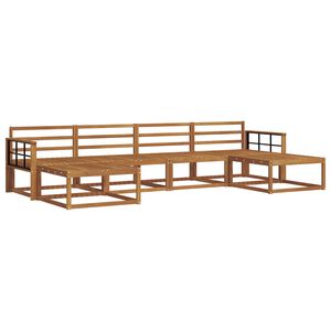 vidaXL Outdoor Sofa Set 6 pcs Natural Solid Acacia Wood