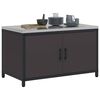 vidaXL Kitchen Storage with Shelf Black 90 x 50 x 53 cm Steel