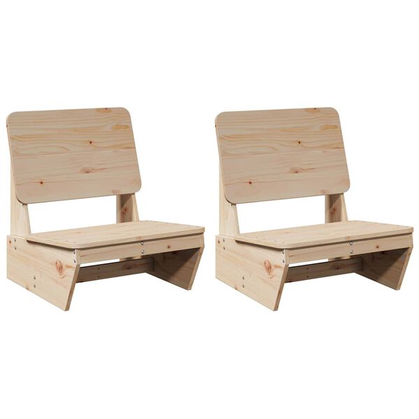 vidaXL Garden Chairs 2 pcs 60x64x70.5 cm Solid Wood Pine