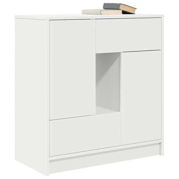 vidaXL Sideboard with Drawers and Doors White 70.5x34x74.5 cm