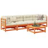 vidaXL 5 Piece Garden Sofa Set Wax Brown Solid Wood Pine