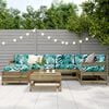 vidaXL 7 Piece Garden Sofa Set Impregnated Wood Pine