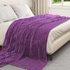 vidaXL Throw Blanket Purple 270 x 240 cm Fleece