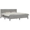 vidaXL Bed Frame with Mattress Light Grey 180 x 200 cm Velvet