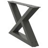 vidaXL Coffee Table Legs 2 pcs Anthracite 60x(30-31.3) cm Steel