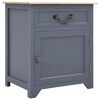 vidaXL Bedside Cabinet Grey and Brown 40x30x50 cm Paulownia Wood
