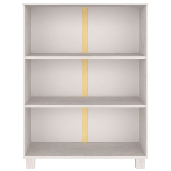 vidaXL Book Cabinet HAMAR White 85x35x112 cm Solid Wood Pine