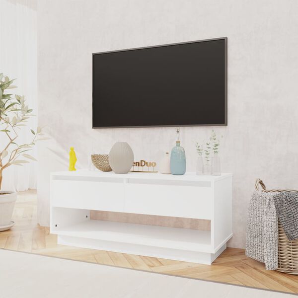 vidaXL TV Cabinet White 102x41x44 cm Engineered Wood