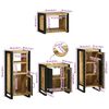 vidaXL Bathroom Furniture Set with Door 4 pcs Brown Solid Mango Wood