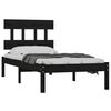 vidaXL Bed Frame without Mattress Black 100x200 cm Solid Wood