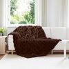 vidaXL Faux Rabbit Fur Blanket Camel 150 x 220 cm Polyester