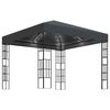 vidaXL Gazebo with LED String Lights 3x3 m Anthracite