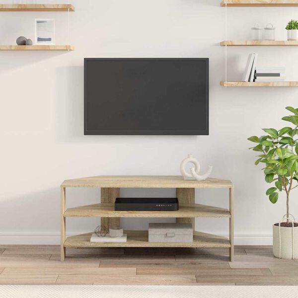 vidaXL Corner TV Cabinet Sonoma Oak 102x40.5x45cm Engineered Wood