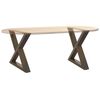 vidaXL Coffee Table Legs 2 pcs Natural Steel 60x(42-43.3) cm Steel