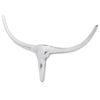 vidaXL Bull's Head Decoration | Silver | Aluminium | Large | Wall mounting