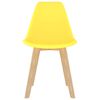 vidaXL Dining Chairs 4 pcs Yellow Plastic