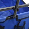 vidaXL Folding Hand Trolley Steel Blue