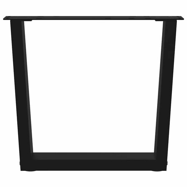vidaXL Coffee Table Legs V-Shape 2 pcs Black 60x(42-43.3) cm Steel