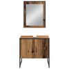 vidaXL Bathroom Furniture Set with Door 4 pcs Brown 33 x 33 x 185.5 cm