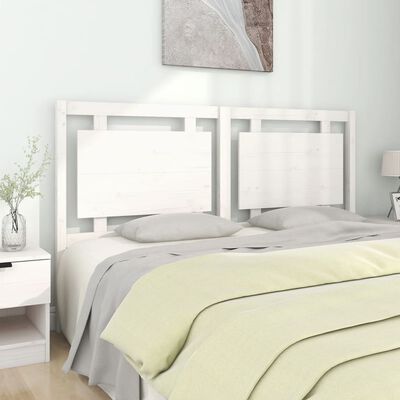 vidaXL Bed Headboard White 165.5x4x100 cm Solid Pine Wood