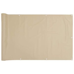 vidaXL Balcony Screen Beige 120x400 cm Oxford Fabric