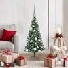 vidaXL Artificial Pre-lit Christmas Tree Green 120 cm PVC and Metal